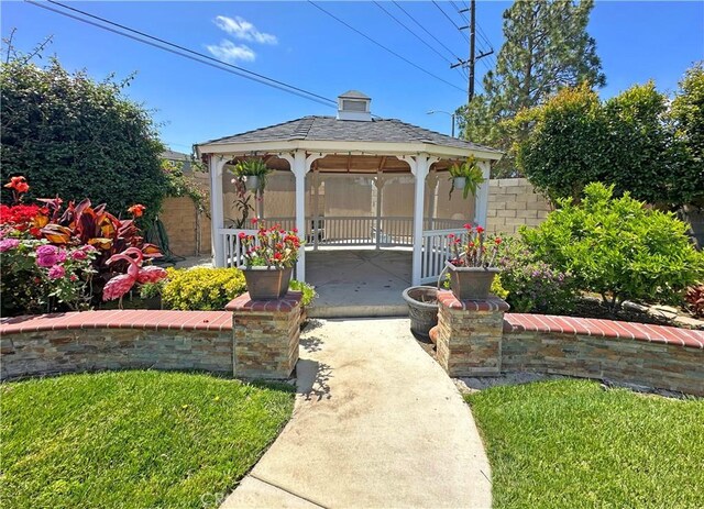 9588 Shimizu River Cir, Fountain Valley, CA 92708 - view of community featuring a gazebo, fence, and a patio