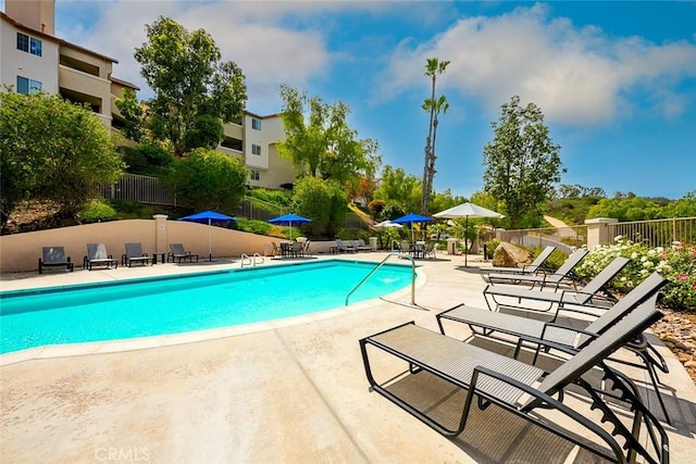 11165 Affinity Ct Unit 32, San Diego, CA 92131 - community pool with fence and a patio