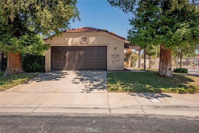 8541 San Clemente Dr, Rancho Cucamonga, CA 91730 - view of front of home featuring stucco siding, concrete driveway, an attached garage, and a tiled roof
