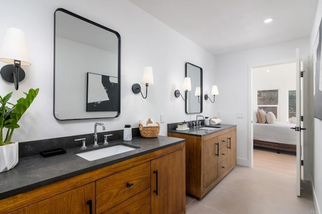 1142 Cabot Ct, Vista, CA 92081 - bathroom featuring vanity, ensuite bathroom, and recessed lighting