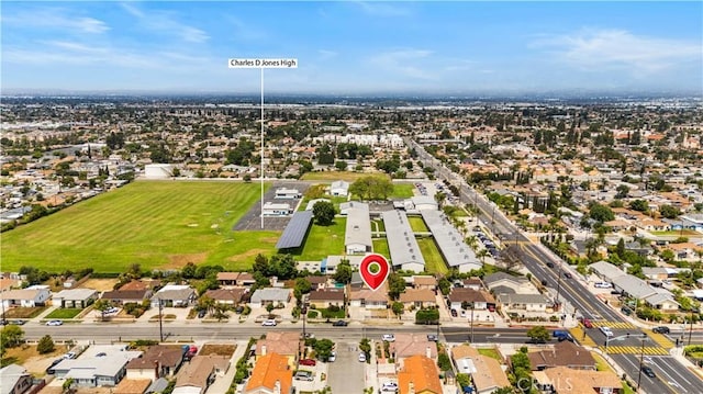 aerial view of property's location