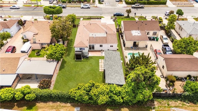 aerial perspective of suburban area