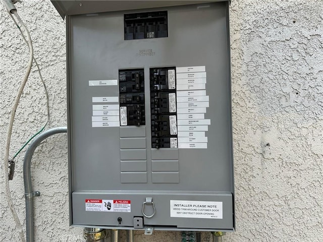 utility room with electric panel