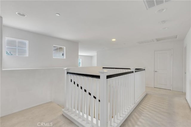 5610 Guardian Way, Chino, CA 91710 - corridor featuring recessed lighting, an upstairs landing, and carpet flooring