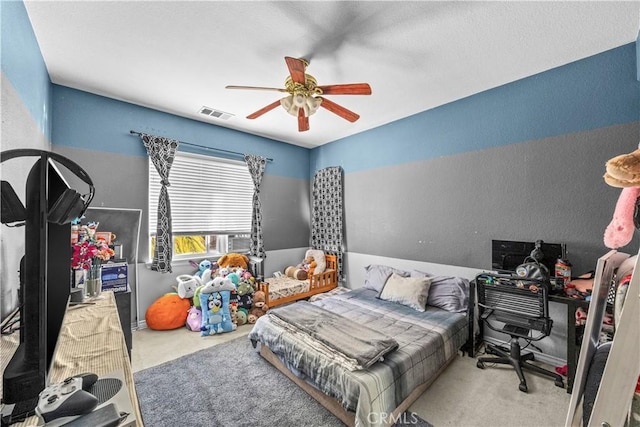 33727 Verbena, Murrieta, CA 92563 - bedroom with ceiling fan and a textured wall