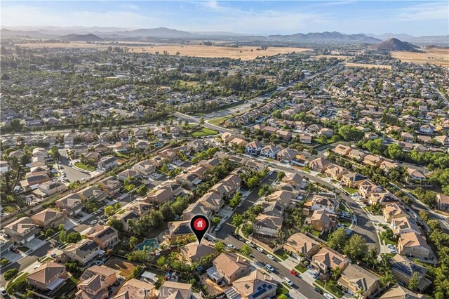 33727 Verbena, Murrieta, CA 92563 - aerial overview of property's location featuring mountains and nearby suburban area