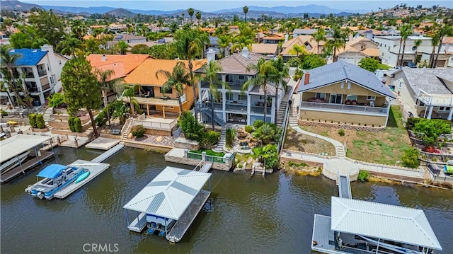 30208 White Wake Dr, Canyon Lake, CA 92587 - aerial view of residential area with a water and mountain view
