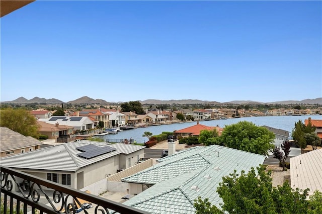 13985 Evergreen Ln, Victorville, CA 92395 - balcony featuring a residential view and a water and mountain view