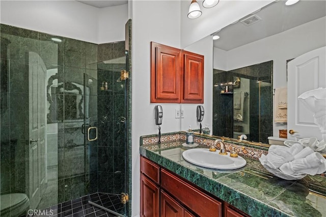 13985 Evergreen Ln, Victorville, CA 92395 - full bathroom with a shower stall and vanity
