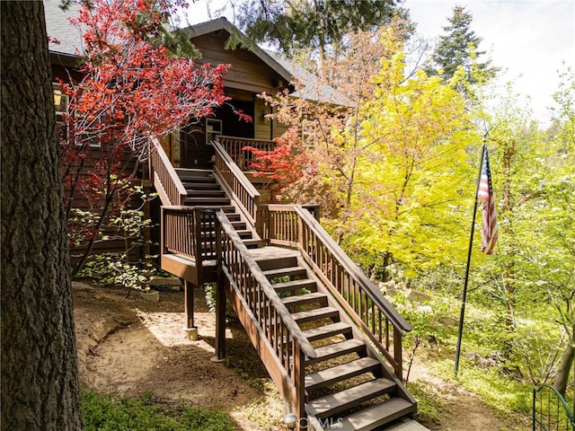 523 Dogwood Canyon Rd, Blue Jay, CA 92317 - exterior space featuring stairway