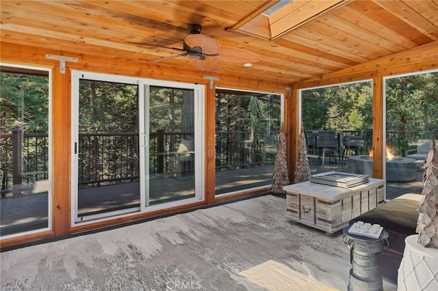 523 Dogwood Canyon Rd, Blue Jay, CA 92317 - sunroom featuring lofted ceiling and wood ceiling