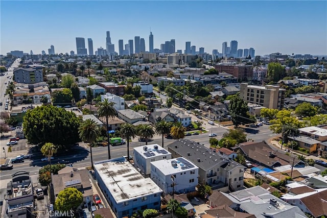 drone / aerial view of a skyline view