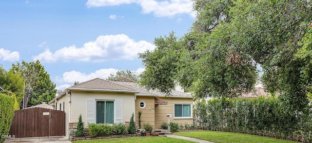 250 S Berkeley Ave, Pasadena, CA 91107 - view of front facade with a gate, stucco siding, and a shingled roof