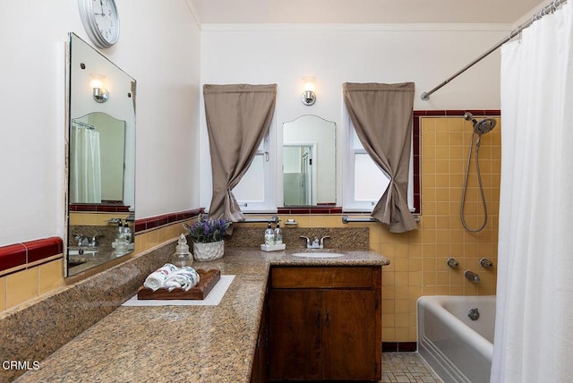 250 S Berkeley Ave, Pasadena, CA 91107 - full bathroom featuring shower / bath combination with curtain and vanity