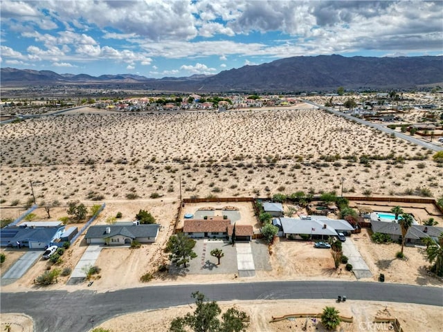 aerial view of a mountain backdrop