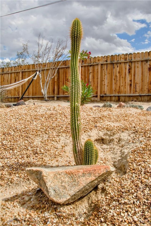 view of fenced backyard