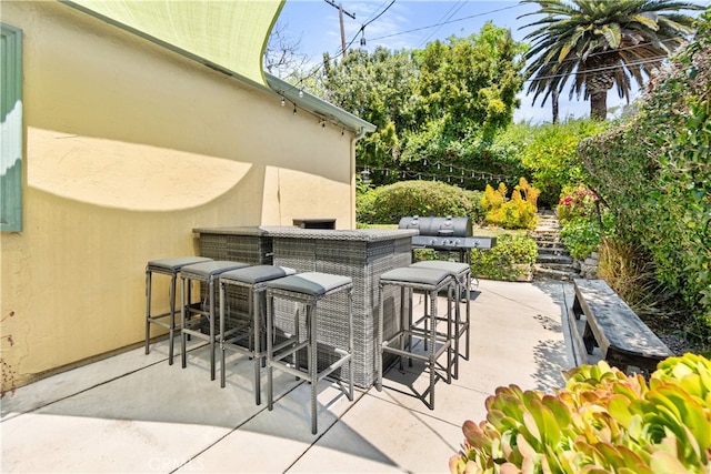 13611 Walnut St, Whittier, CA 90602 - view of patio featuring a grill and stairs
