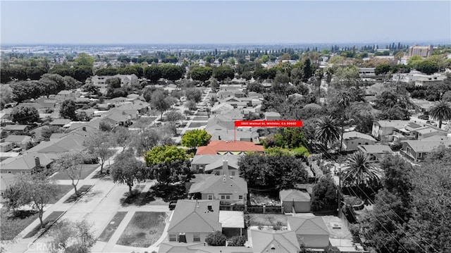 13611 Walnut St, Whittier, CA 90602 - aerial perspective of suburban area