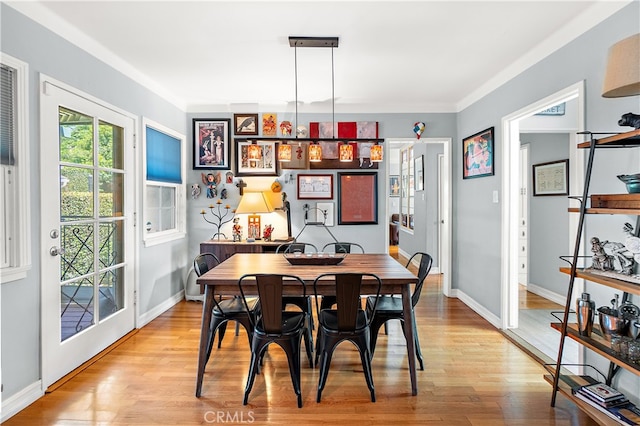 13611 Walnut St, Whittier, CA 90602 - dining area featuring light wood finished floors and baseboards