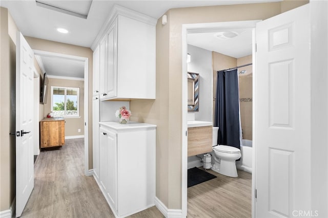1325 N Birchnell Ave, San Dimas, CA 91773 - hall featuring light wood-type flooring, baseboards, and recessed lighting