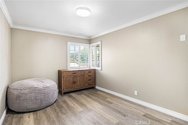 1325 N Birchnell Ave, San Dimas, CA 91773 - living area featuring light wood-style flooring, ornamental molding, and baseboards