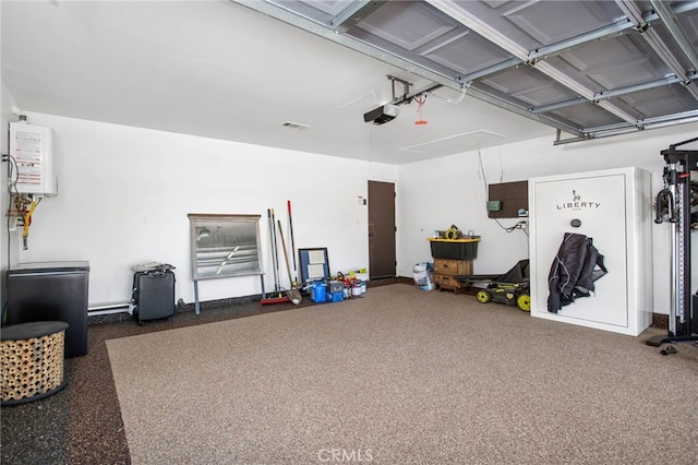 1325 N Birchnell Ave, San Dimas, CA 91773 - garage with a garage door opener and water heater