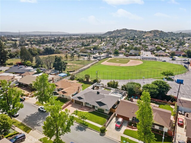1325 N Birchnell Ave, San Dimas, CA 91773 - aerial view of residential area featuring mountains