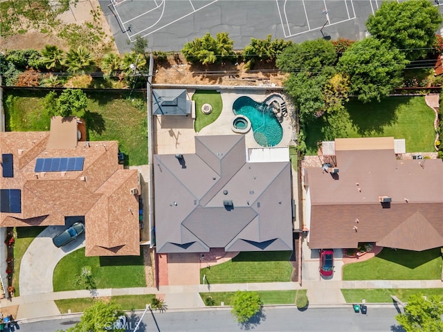1325 N Birchnell Ave, San Dimas, CA 91773 - drone / aerial view of a pool area