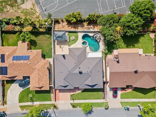 1325 N Birchnell Ave, San Dimas, CA 91773 - aerial view of a pool area