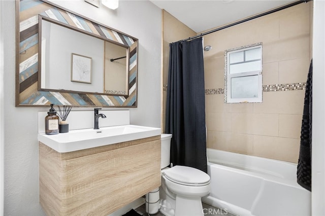 1325 N Birchnell Ave, San Dimas, CA 91773 - full bathroom with toilet, shower / bath combo, and vanity