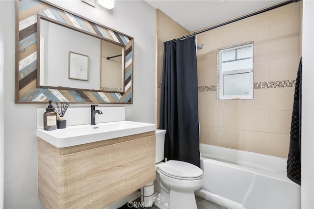 1325 N Birchnell Ave, San Dimas, CA 91773 - bathroom with toilet, shower / bath combo, and vanity
