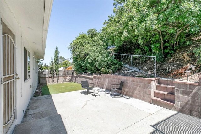 view of patio / terrace with a fenced backyard