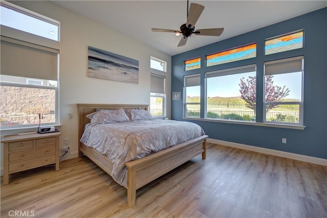 851 Trail View Pl, Nipomo, CA 93444 - bedroom featuring light wood-style floors, baseboards, and a ceiling fan