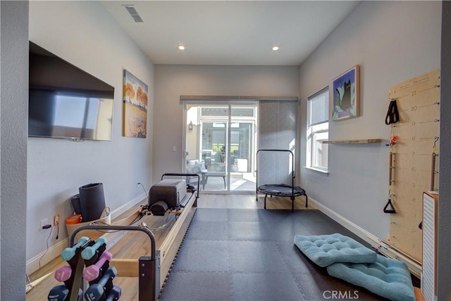 851 Trail View Pl, Nipomo, CA 93444 - exercise room with baseboards and recessed lighting