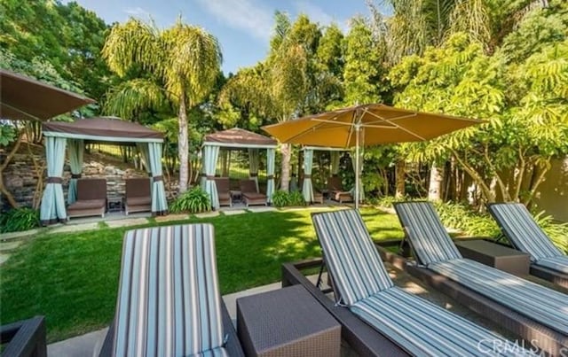 851 Trail View Pl, Nipomo, CA 93444 - view of patio / terrace with a gazebo and an outdoor living space
