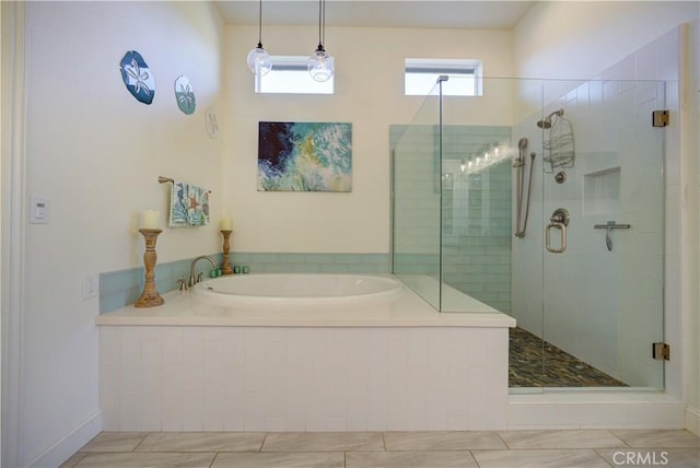 851 Trail View Pl, Nipomo, CA 93444 - full bath featuring a bath, a stall shower, and tile patterned flooring
