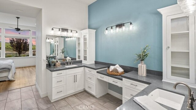 851 Trail View Pl, Nipomo, CA 93444 - full bathroom with vanity, a ceiling fan, and decorative columns