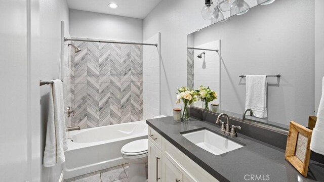 851 Trail View Pl, Nipomo, CA 93444 - full bathroom featuring vanity,  shower combination, and tile patterned flooring