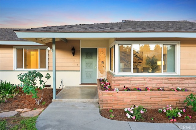2520 Louise Ave, Arcadia, CA 91006 - doorway to property featuring roof with shingles