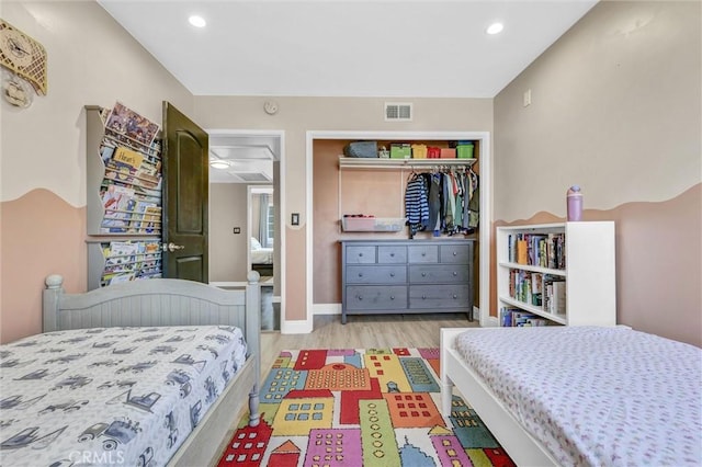 1850 W 186th St, Torrance, CA 90504 - bedroom featuring wood finished floors, a closet, and recessed lighting