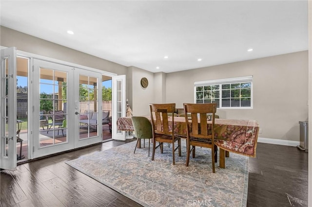 1850 W 186th St, Torrance, CA 90504 - dining area with french doors, wood finished floors, and recessed lighting