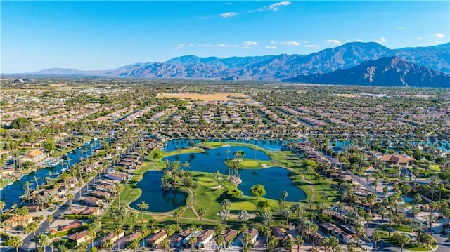 80465 Paseo De Tiempo, Indio, CA 92201 - aerial view of residential area with a water and mountain view and a golf club