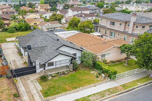 aerial perspective of suburban area