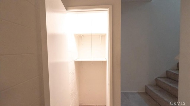 view of stairway