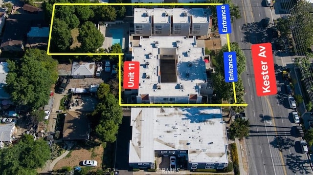 aerial view of property's location featuring property boundaries highlighted