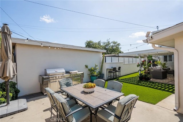 2090 Tevis Ave, Long Beach, CA 90815 - view of patio with outdoor dining area, area for grilling, and outdoor lounge area