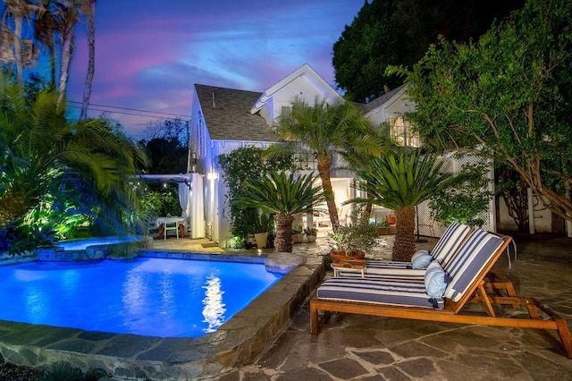 4001 Coldwater Canyon Ave, Studio City, CA 91604 - outdoor pool featuring a patio and an in-ground hot tub