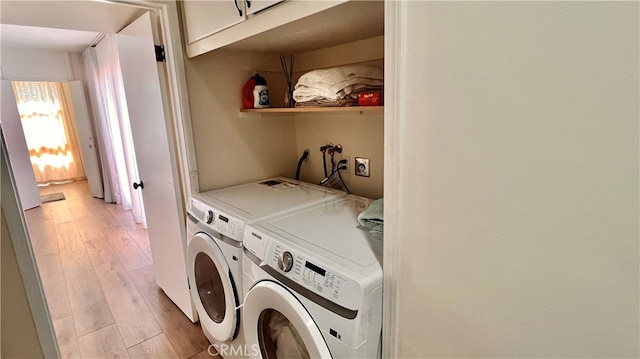 7140 N Muscatel Ave, San Gabriel, CA 91775 - washroom featuring washer and clothes dryer, light wood-type flooring, and cabinet space