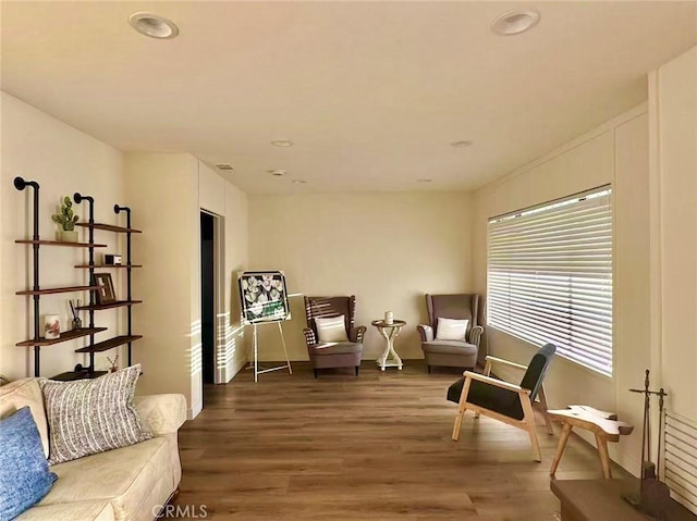 7140 N Muscatel Ave, San Gabriel, CA 91775 - sitting room featuring wood finished floors, recessed lighting, and baseboards