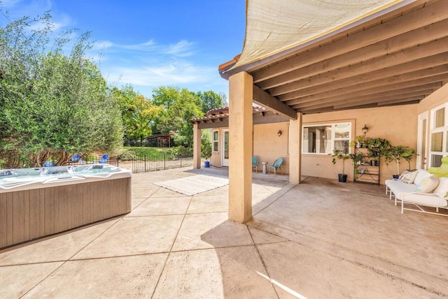 1455 Independence Way, Vista, CA 92084 - view of patio / terrace with a hot tub